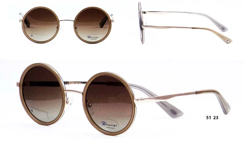 Ochelari de soare BIM 0209 c1 Moonlight maro și auriu, vedere frontală
