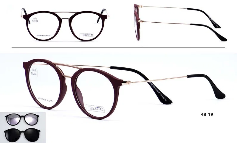 Rama XP 0435 c3 Prime clip-on, claret și auriu