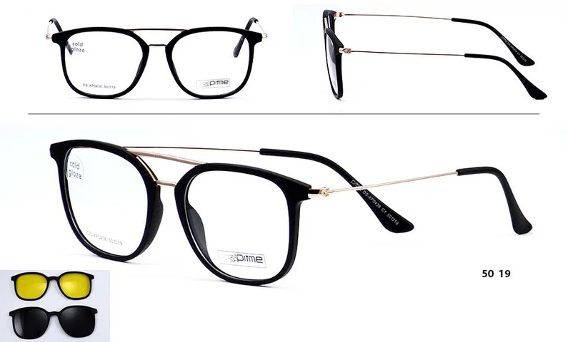 Rame XP 0436 c1 Prime clip-on pentru bărbați, negru și auriu