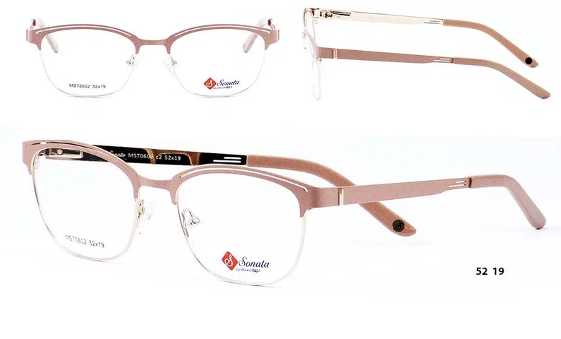 Ramă de ochelari MST 0602 c2 Sonata în nuanțe beige și auriu