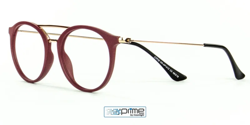 Ramă clip-on XP 1412 c3 Prime pentru bărbați, claret și auriu