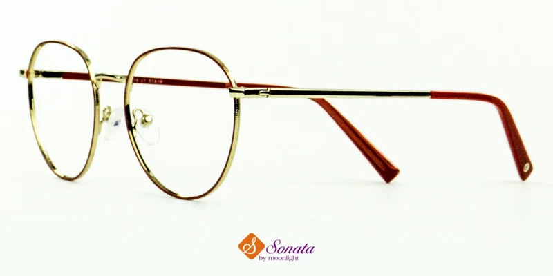 Ramă de ochelari RST 1619 c1 Sonata pentru femei, bordo și auriu