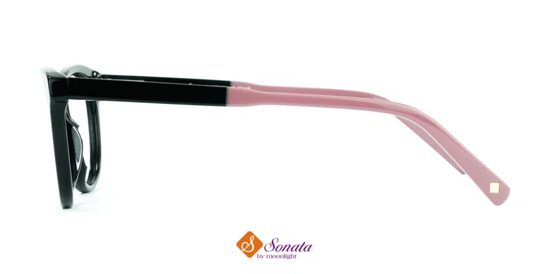 Ramă TWST 1804 c2 Sonata din plastic, combinație negru și roz