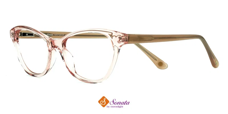 Ramă de ochelari MST 2616 c2 Sonata în nuanțe roz și transparente, vedere frontală