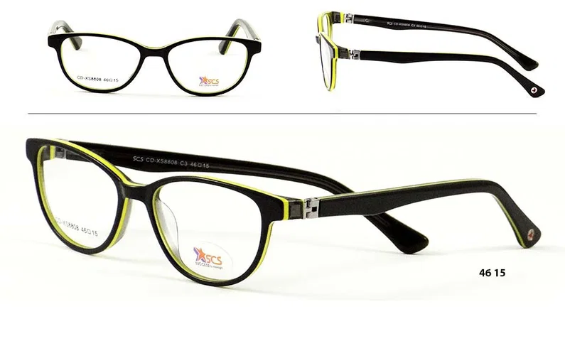 Rama de ochelari pentru copii CD XS 8808 c3 Success, negru și galben