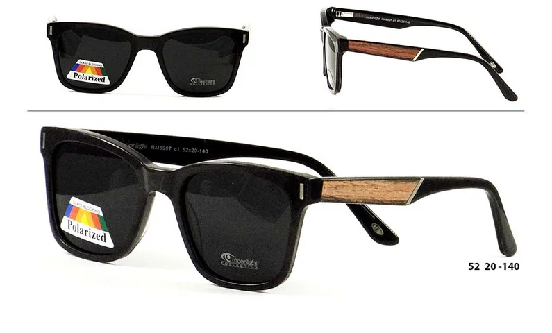 Ochelari de soare pentru bărbați RM 8907c1 Moonlight, ramă neagră