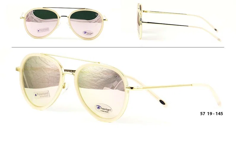 Detaliu ramă aurie pentru ochelari de soare RM 9912 c1 Moonlight