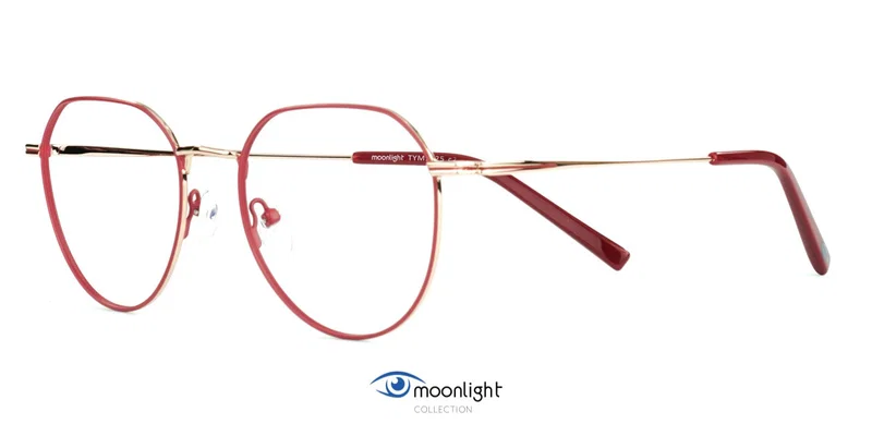 Ramă de ochelari TYM 1325 c2 Moonlight, auriu și roșu, vedere frontală