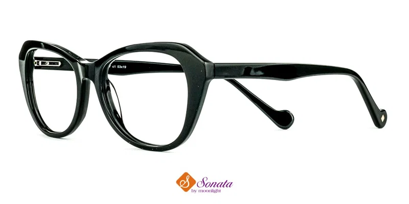 Rame de ochelari GLST 2637 c1 Sonata negre, vedere frontală