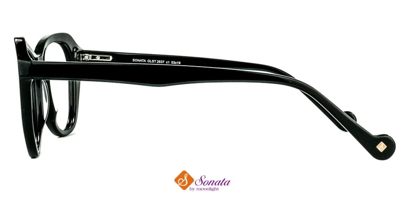 Detaliu rame de ochelari negre GLST 2637 c1 Sonata
