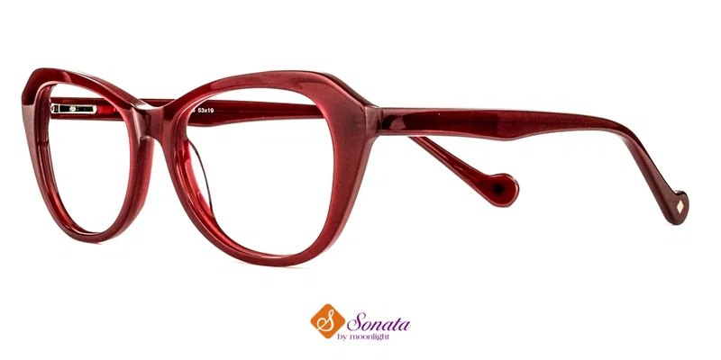 Ramă GLST 2637 c3 Sonata pentru femei, culoare bordo, vedere frontală