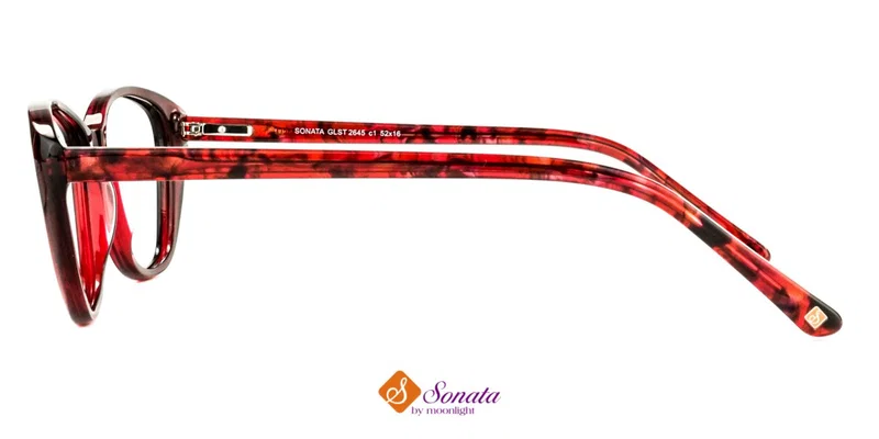 Detaliu ramă ochelari GLST 2645 c1 Sonata, culoare claret
