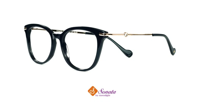 Ramă de ochelari GLST 2641 c3 Sonata, auriu și bleumarin, vedere frontală