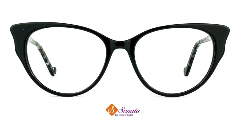 Ramă de ochelari neagră TWST 2657 c2 Sonata, vedere laterală