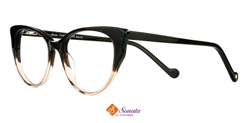 Rame de ochelari TWST 2657 c3 Sonata negre și maro, vedere frontală