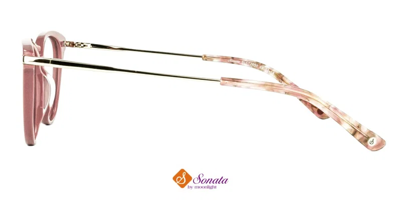 Detaliu ramă de ochelari roz BLST 2650 c3 Sonata