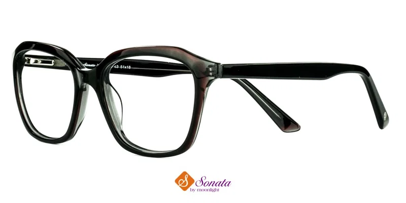 Ramă de ochelari XST 2686 c3 Sonata pentru femei, culoare bordo, vedere frontală