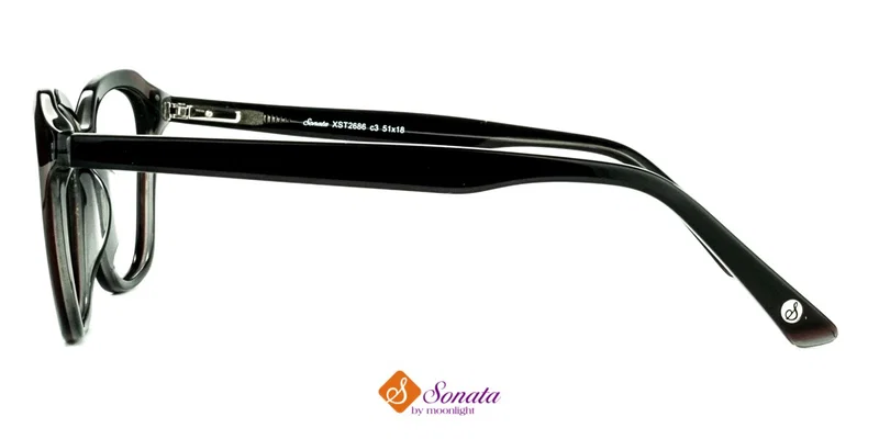 Detaliu ramă de ochelari XST 2686 c3 Sonata, nuanță bordo