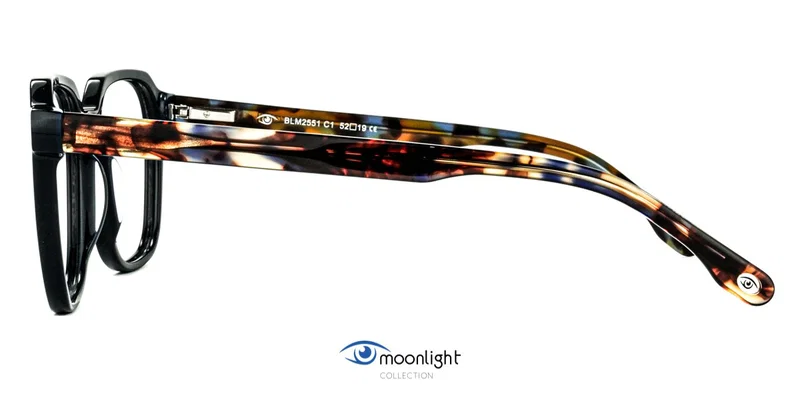 Detaliu rame BLM 2551 c1 Moonlight în combinație cromatică maro și bleumarin