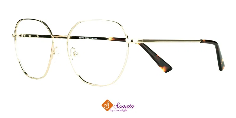 Ramă de ochelari ST 0034 c3 Sonata pentru femei, auriu și portocaliu, vedere frontală