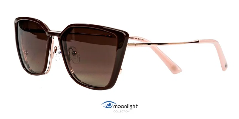 Rama OM 3387 c4 Moonlight clip-on, metalică, în nuanțe maro și roz