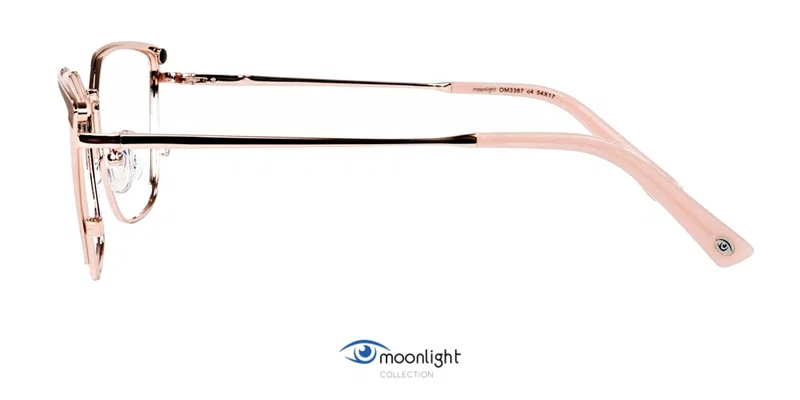 Vedere laterală a ramei metalice clip-on OM 3387 c4 Moonlight