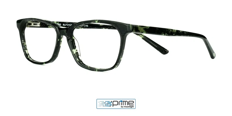 Ramă de ochelari BLP 2455 c3 Prime negru și verde, vedere frontală