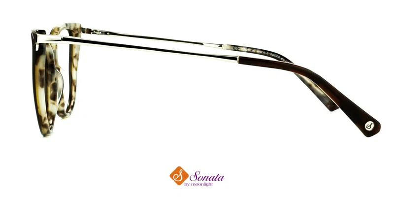 Detaliu ramă full rim XST 2679 c2 Sonata, culori maro și auriu