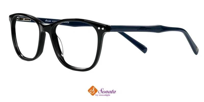 Rame de ochelari pentru femei MST 3641 c3 Sonata, negru și bleumarin, vedere frontală