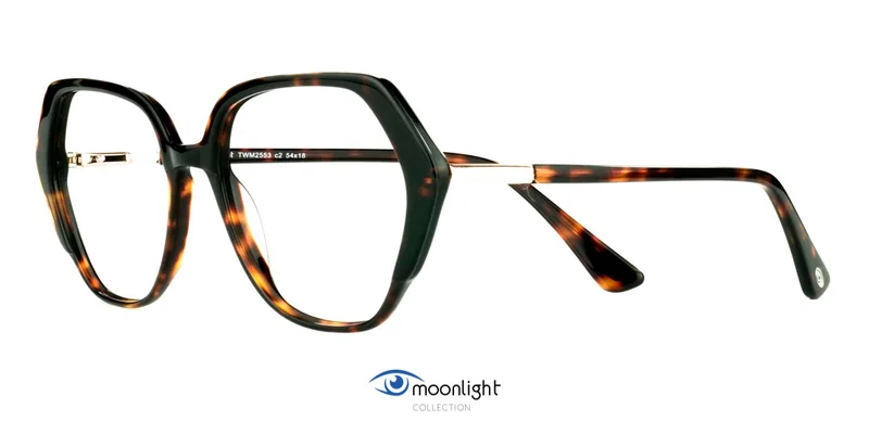 Rame de ochelari Moonlight TWM 2553 c2 pentru femei, maro și bordo, vedere frontală