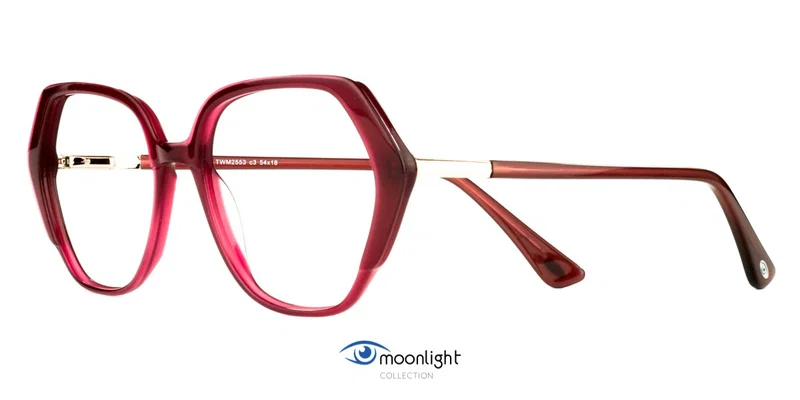 Rame de vedere pentru femei TWM 2553 c3 Moonlight, culoare claret, vedere frontală