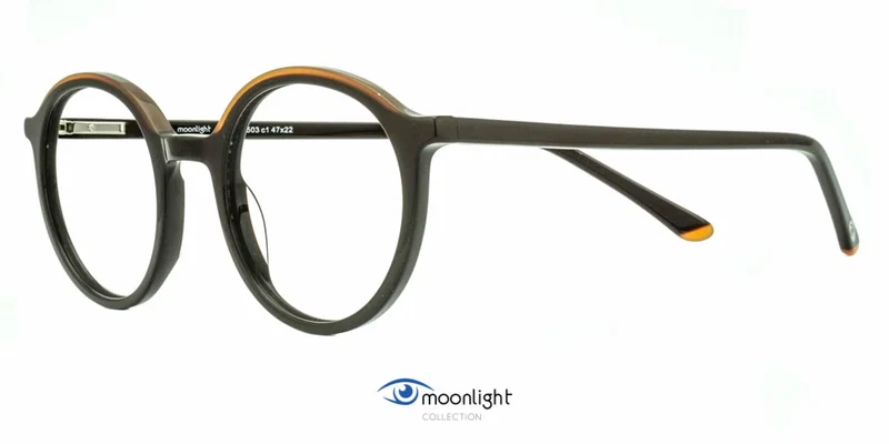 Rame de ochelari TWM 3503 c1 Moonlight în culorile negru și maro, vedere frontală