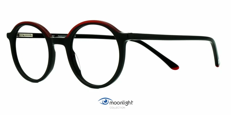 Ramă ochelari TWM 3503 c3 Moonlight negru și bordo, vedere frontală