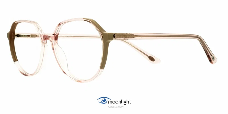 Rame de ochelari TWM 3504 c1 Moonlight maro și transparent, vedere frontală