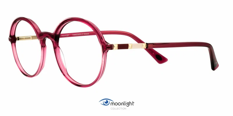 Rame de vedere pentru femei TWM 3505 c1 Moonlight, claret și auriu, vedere frontală