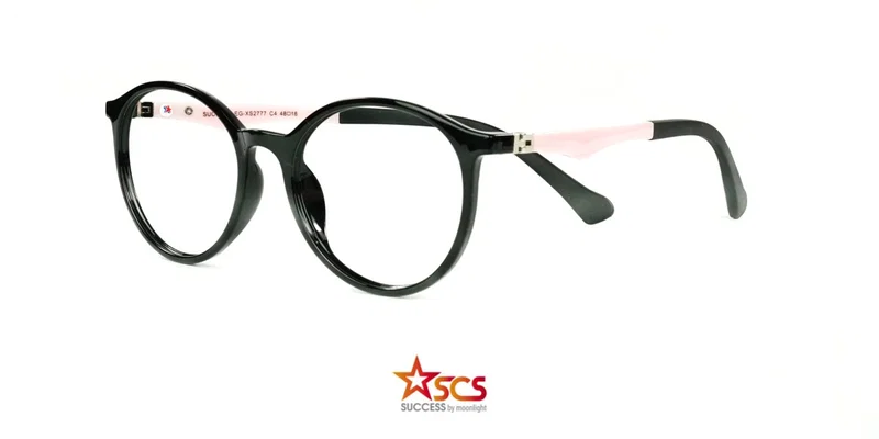 Rame de ochelari copii EG XS 2777 c4 Success negre și roz, vedere frontală