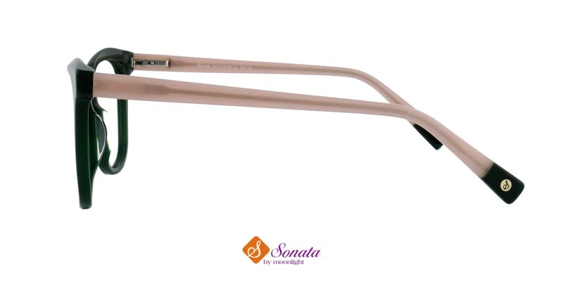 Detaliu ramă full rim MST 3648 c1 Sonata, culori bej și verde