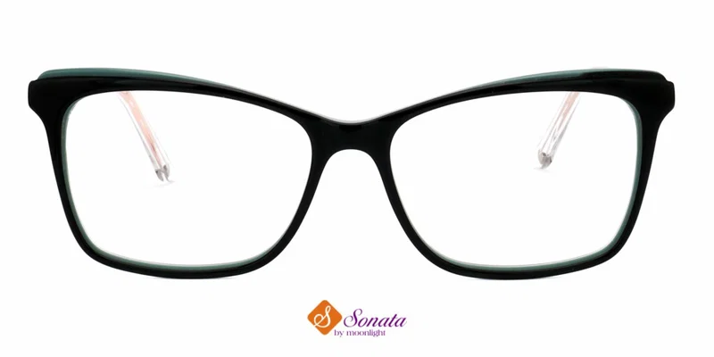 Detaliu ramă de vedere XST 3652 c1 Sonata în culorile negru și verde