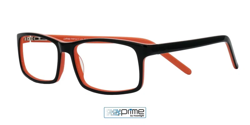 Ramă de ochelari FRP 3417 c3 Prime pentru bărbați, negru și portocaliu