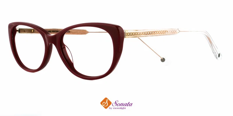 Ramă de ochelari XST 2814 c3 Sonata în nuanțe bordo și transparent