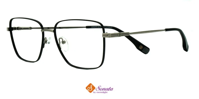 Ramă de ochelari GLST 3517 c3 Sonata negru și argintiu, vedere frontală