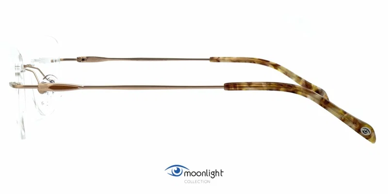Detaliu ramă de ochelari TYM 3522 c3 Moonlight, combinație maro-auriu