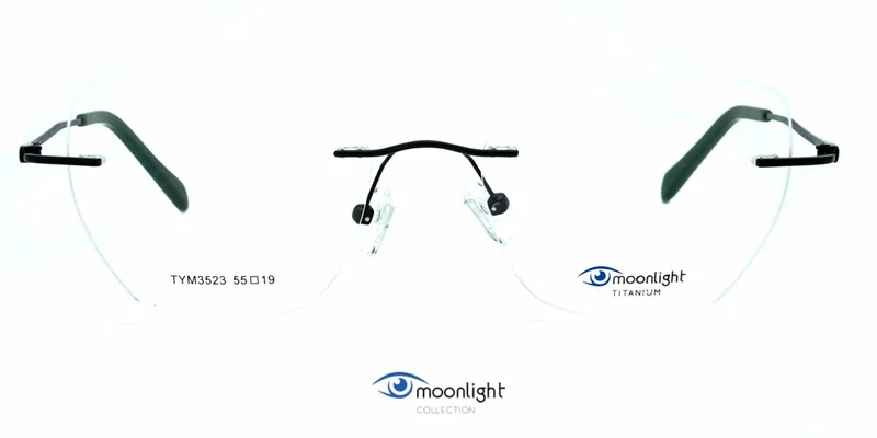 Vedere laterală a ramei TYM 3523 c2 Moonlight din titan