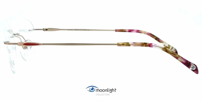 Rame de ochelari Moonlight TYM 3525 c3, combinație auriu-roșu, detaliu