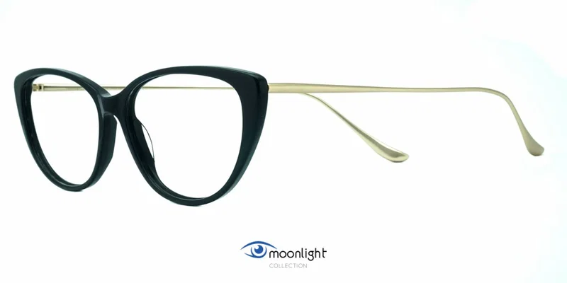 Ramă de ochelari TYM 3526 c2 Moonlight auriu și bleumarin, vedere frontală