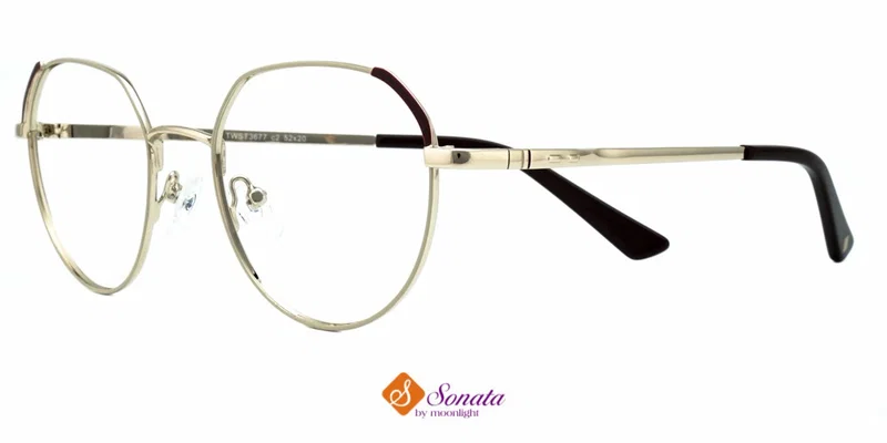 Ramă de ochelari TWST 3677 c2 Sonata în culori bej și maro, vedere frontală