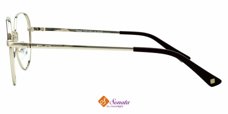 Detaliu ramă de ochelari TWST 3677 c2 Sonata, nuanțe bej și maro