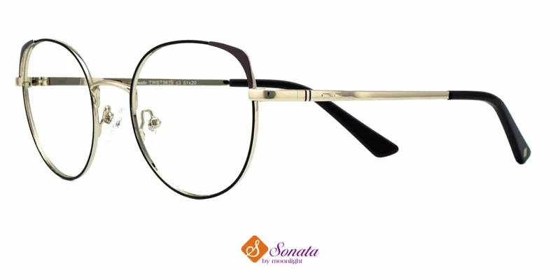 Rame de ochelari TWST 3679 c3 Sonata, vedere frontală, negru și violet