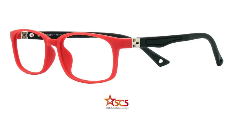 Ramă de ochelari pentru copii F XS 3787 c2 Success, negru și roșu, vedere frontală