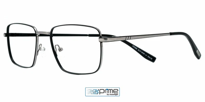 Rame de ochelari GLP 3440 c1 Prime negre și argintii, vedere frontală